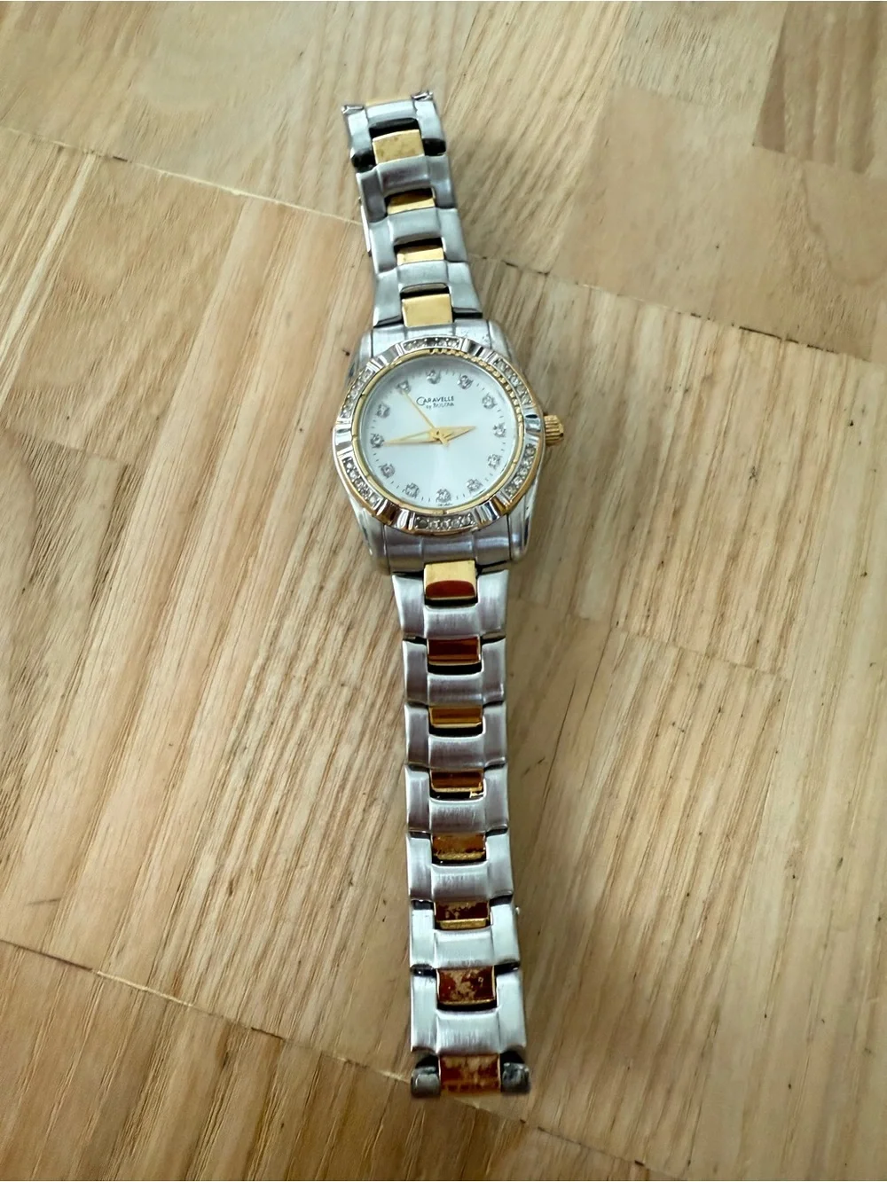 Caravelle by Bulova ladies two tone watch NEW BATTERY